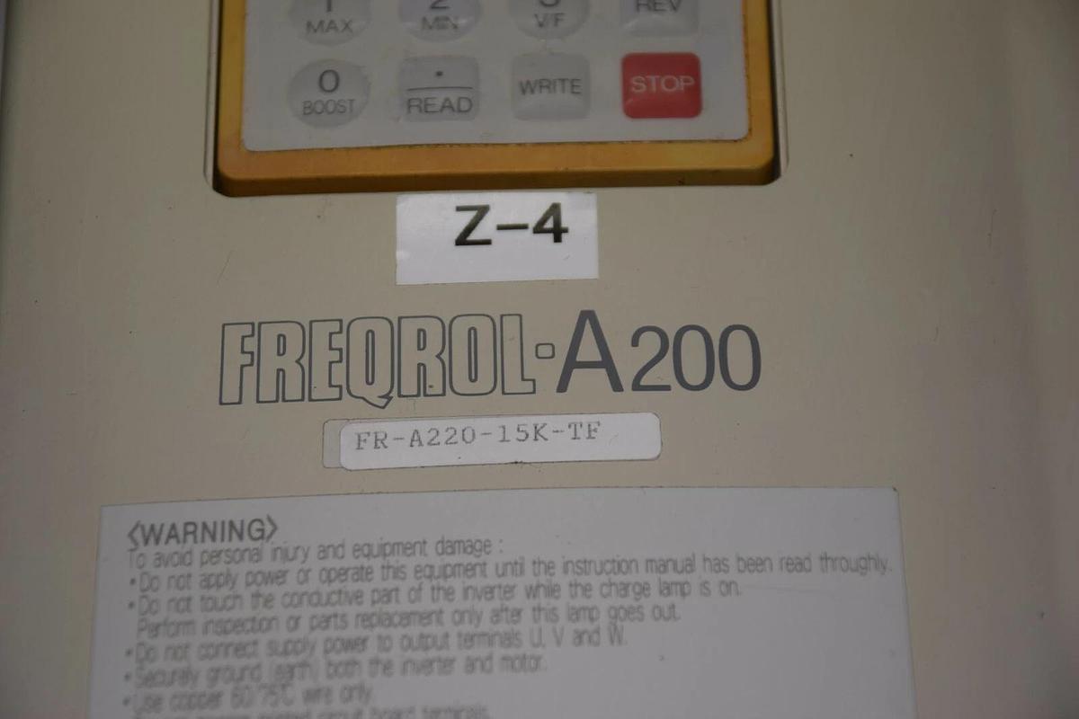 Used Mitsubishi FR-A220E-15K-UL 20HP Freqrol A200 Inverter Drive  FR-A220-15K-TF