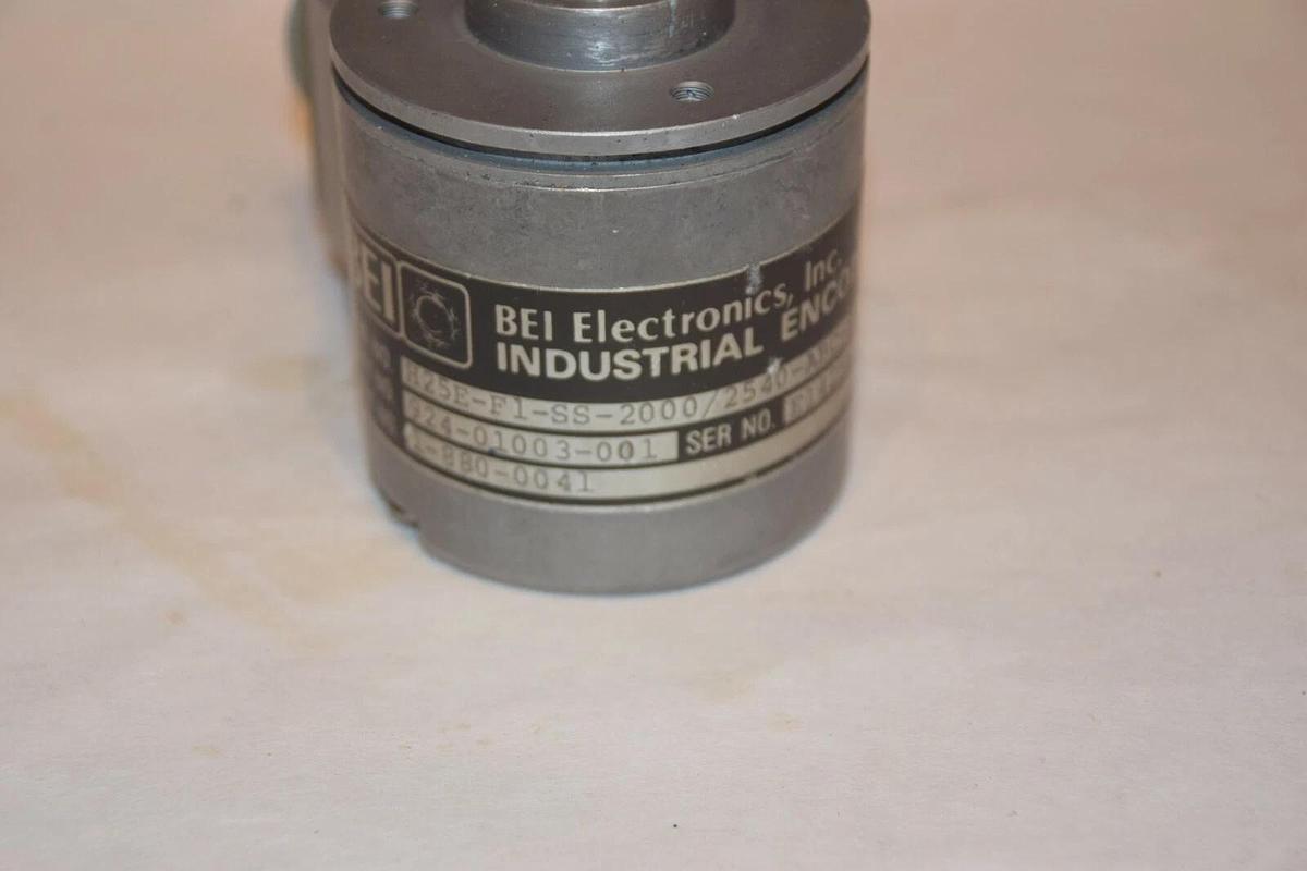 Used BEI ELECTRONICS H25E-F1-SS-2000/2540-ABC-8830-SM18-S INDUSTRIAL ENCODER