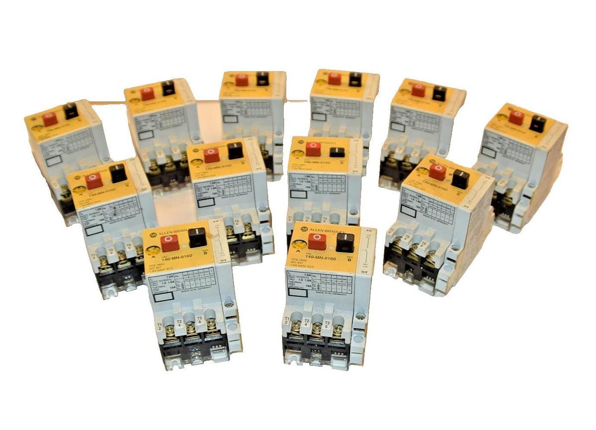 Used ALLEN BRADLEY Manual Starter 140-MN-0160 140MN0160 SerB 1.6A 690vac (Lot of 12)