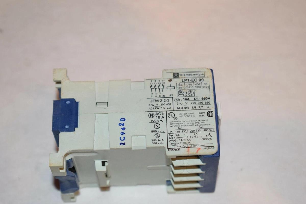 Used TELEMECANIQUE LP1-EC 09 LP1EC09 16A 660V RELAY