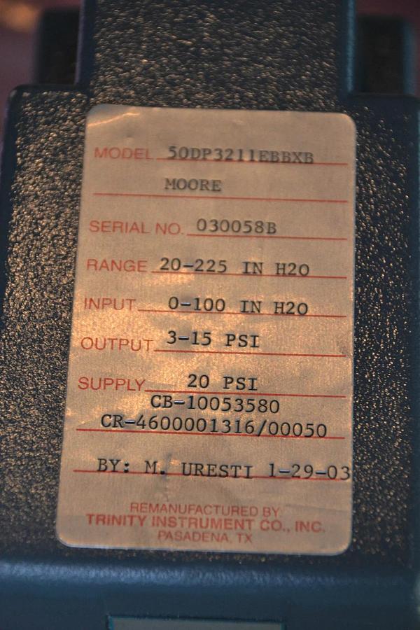 MOORE PRESSURE VALVE 50DP3211EBBXB 20-225 IN H2O NEW