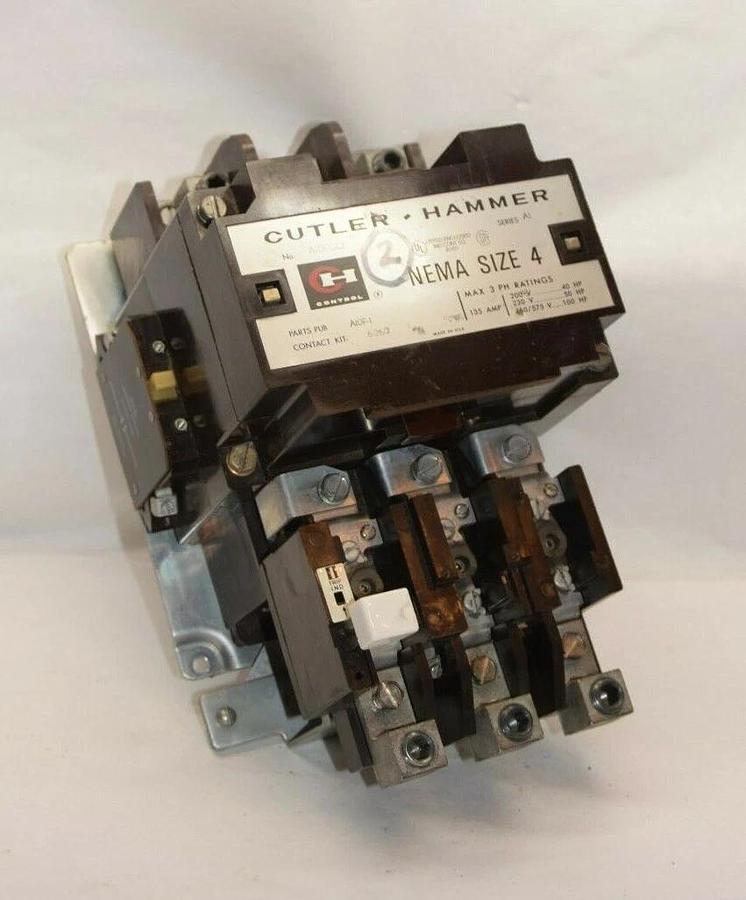 Used CUTLER HAMMER Motor Starter  A10FGO A10FG0 Series A1 Size Sz 4 3PH 120V Coil