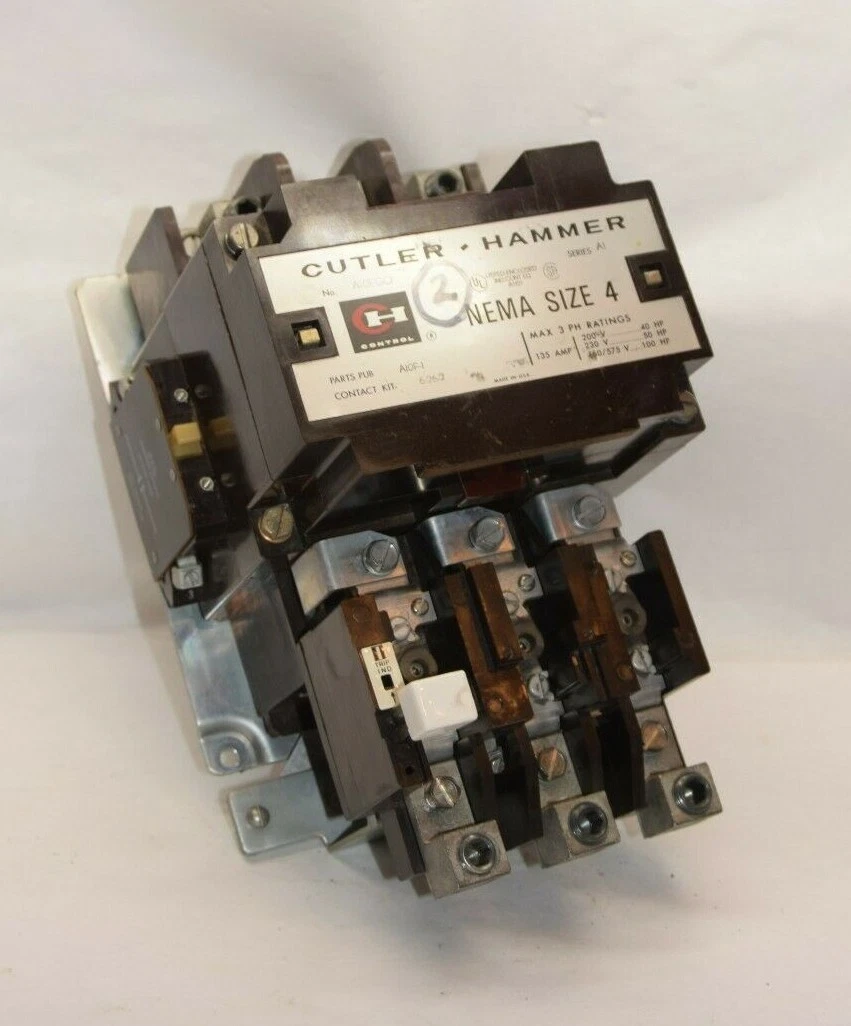 Used CUTLER HAMMER Motor Starter  A10FGO A10FG0 Series A1 Size Sz 4 3PH 120V Coil