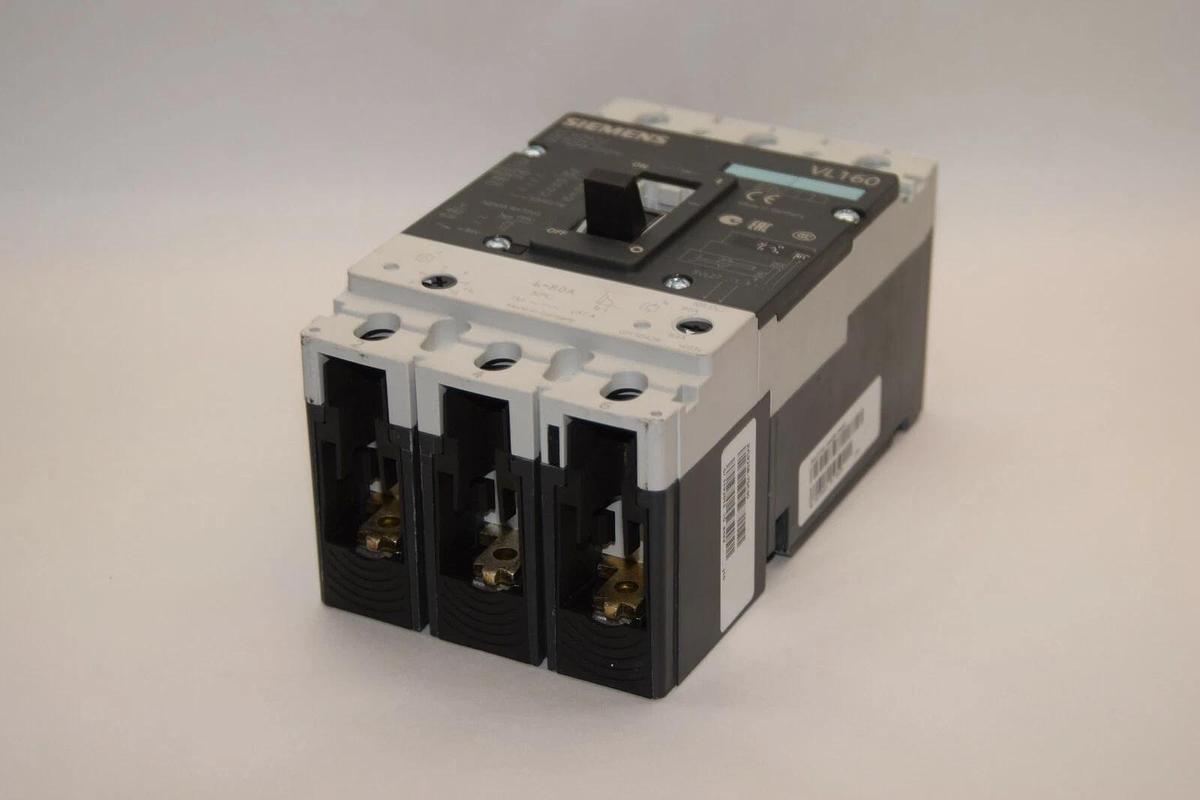 Used Siemens Vl160 80a Circuit Breaker 80 Amp 3VL2716-1AA36-0AA0  3VL9208-7DC30