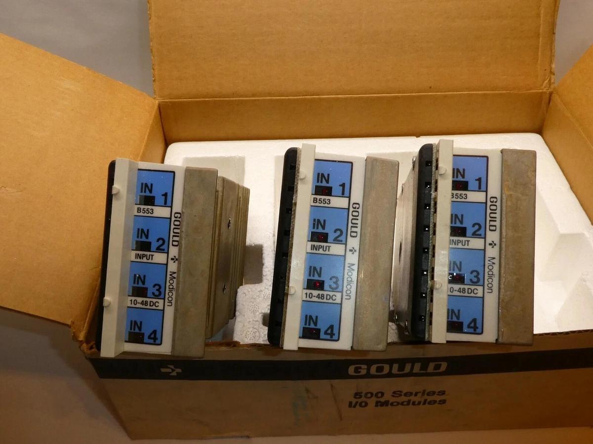 (lot of 3 New) GOULD B553 10-48Vdc Modicon 500 Series Input Module