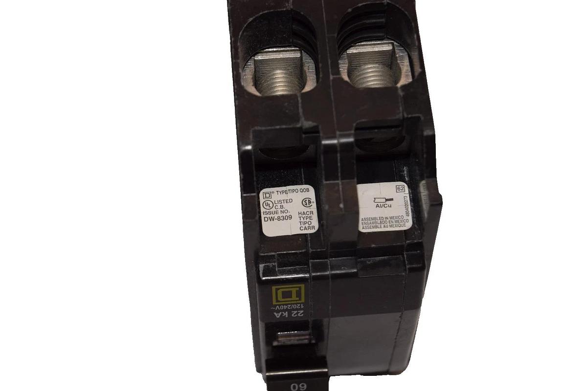 Used Square D 60A Circuit Breaker QOB260VH 60 Amp 2P 120/160V