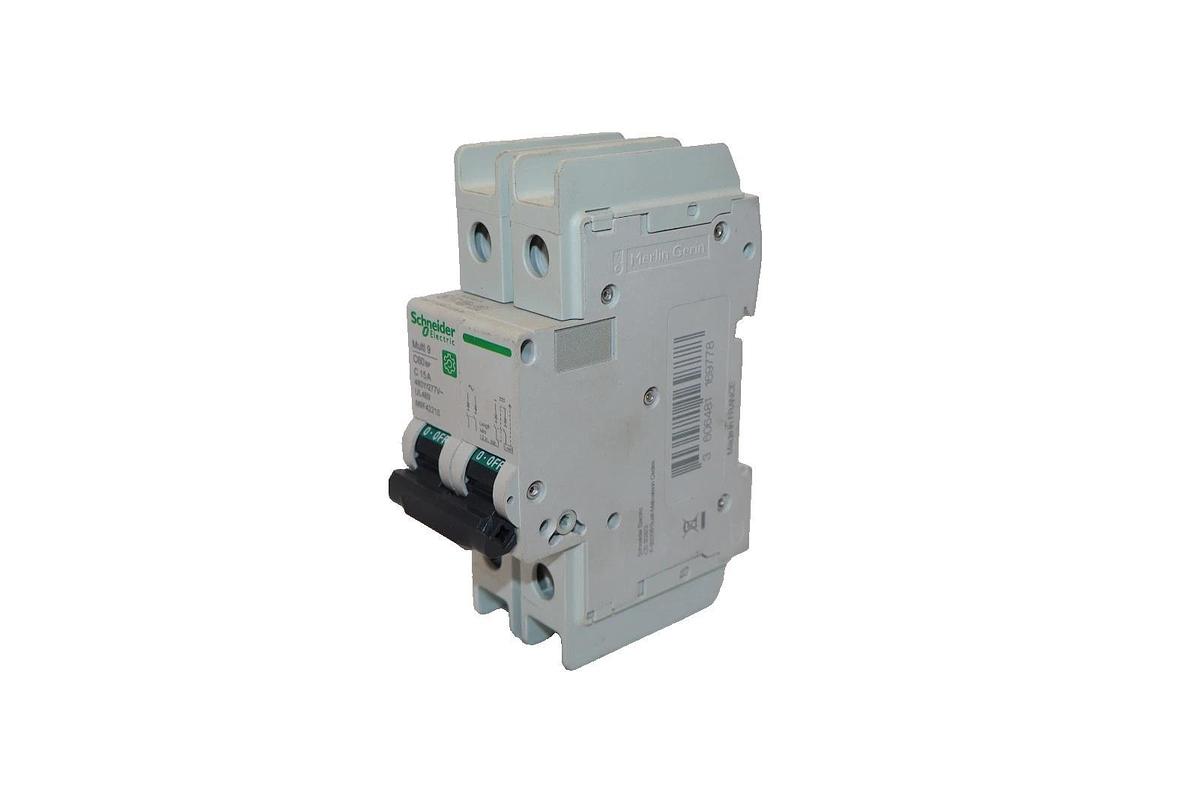 Used Schneider Electric M9F42215 15A Amp 2P Multi 9 Circuit Breaker