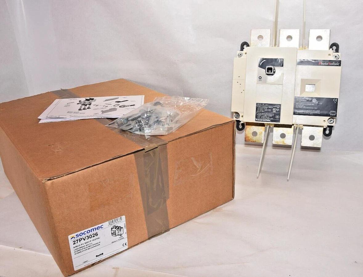 Socomec Sirco PV 500v/p 3x275A PV Disconnect Load Break Switch 27PV3026 NEW
