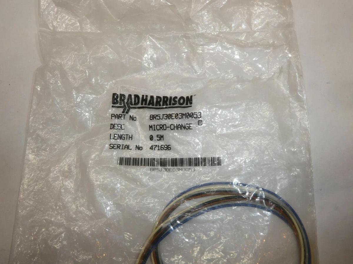 (NEW) BRAD HARRISON 8R5J30E03M0053 0.5M 5P Female Straight Micro-Change Cable