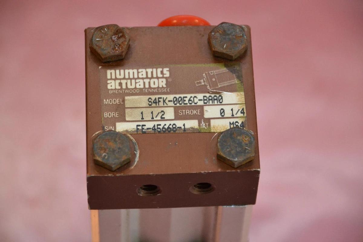 Used NUMATICS ACTUATOR S4FK-00E6C-BAA0 S4FK 00E6C BAA0 S4FK00E6CBAA0