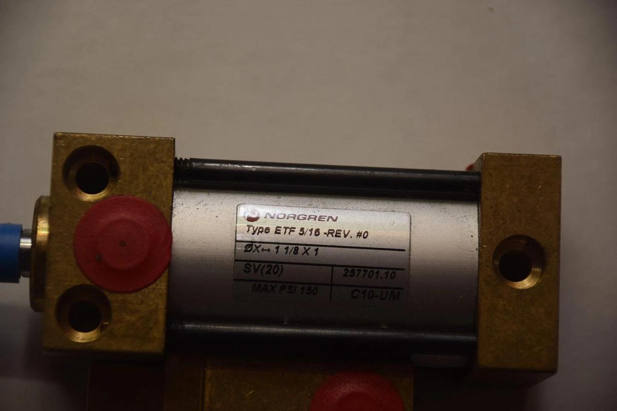 NORGREN ETF 5/16-REV ETF5/16-REV #0 1" STROKE 3/4" BORE BRASS CYLINDER NEW