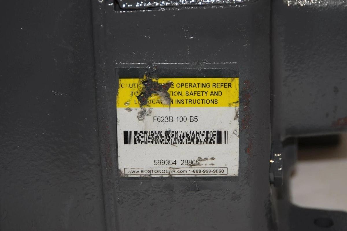 BOSTON GEAR F623B-100-B5 F623B100B5 100:1 1" Shaft Gear Box Speed Reducer NEW