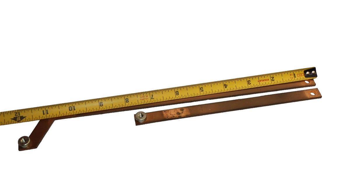 Used 12" x 1/2" x 1/8" & 7-1/2" x 1/2" x 1/8" Copper Buss Bar