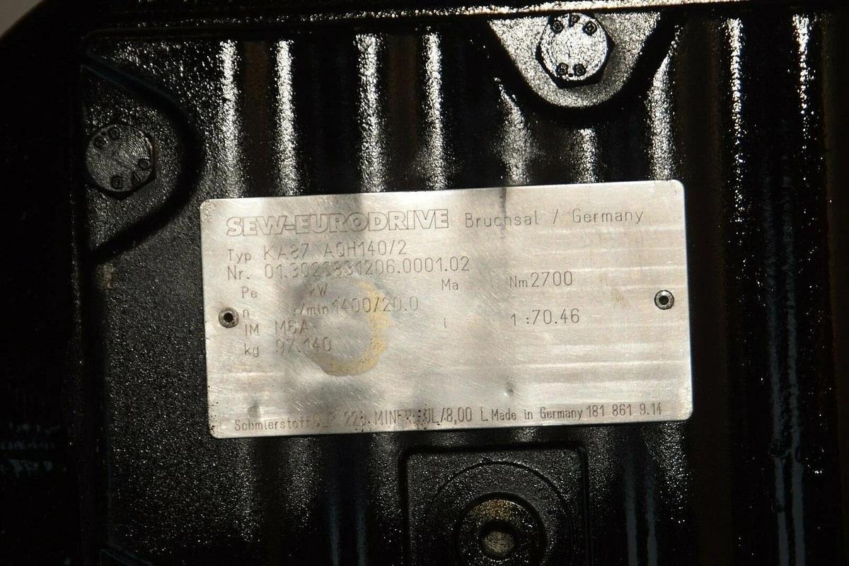 Sew-Eurodrive KA87 AQH140/2 Gear Box 01.3020831206.0001.02  KA87AQH140/2