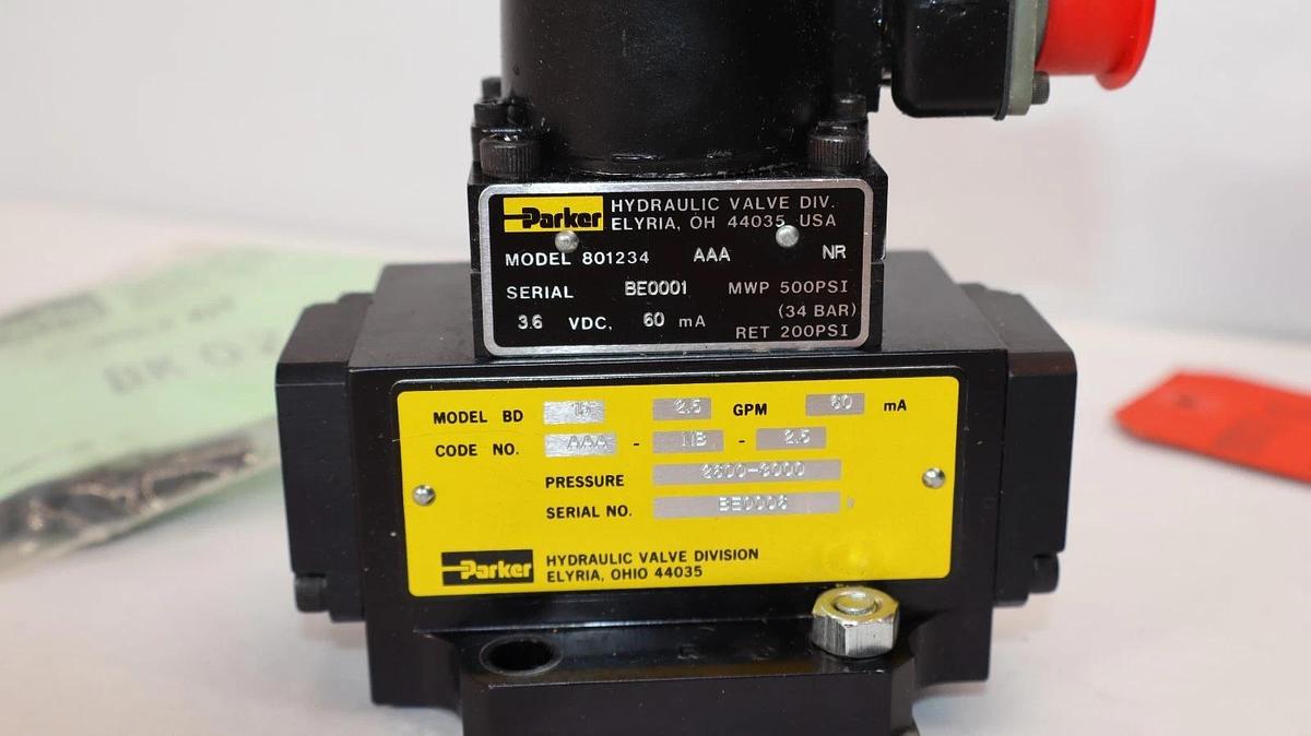 PARKER Servo Valve 801234-AAA-NR 801234AAANR 2.5gpm AAA-NB-2.5 (NEW)