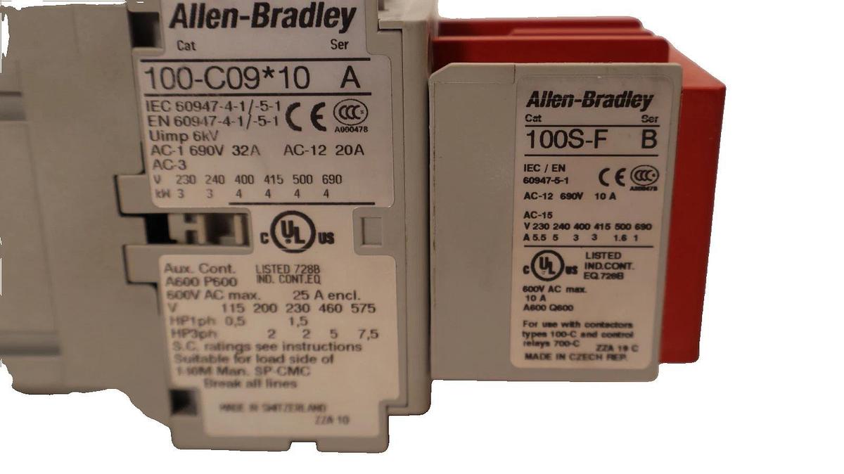 Allen Bradley 100S-C09J14C Series A 24V Coil Guardmaster Safety Contactor (New)