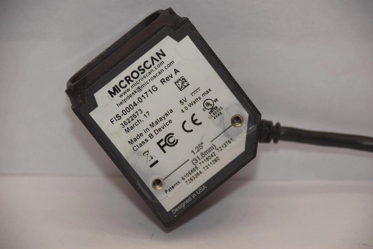 Used MICROSCAN FIS-0004-0171G FIS00040171G Rev A Scanner Reader Fixed Mount