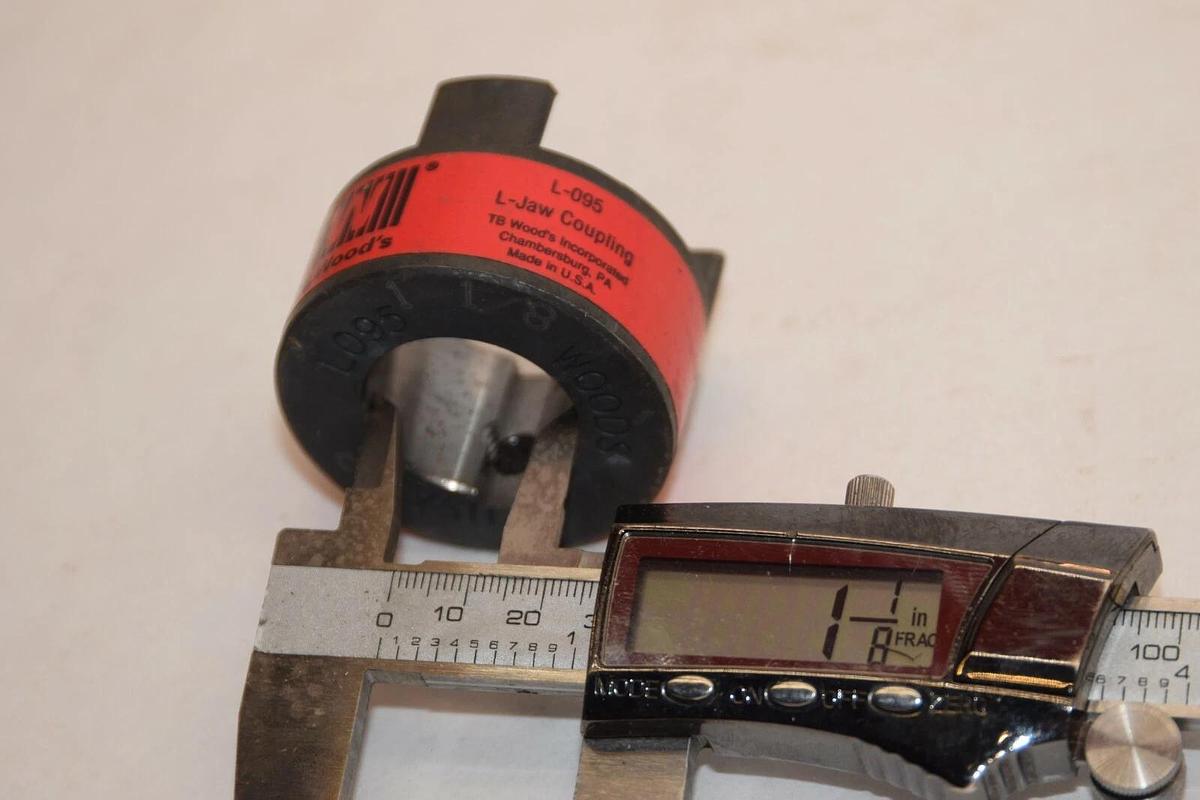 (NEW) TB WOODS USA L-095 L095118 1-1/8" Bore L-Jaw Coupling