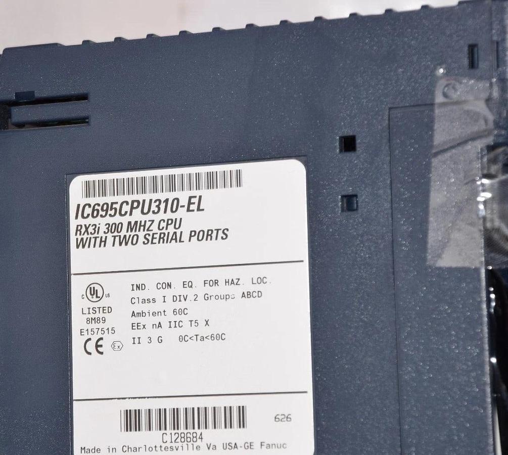 Used GE FANUC CPU Module IC695CPU310-EL RX3i 300Mhz With 2 Serial Ports CPU Module