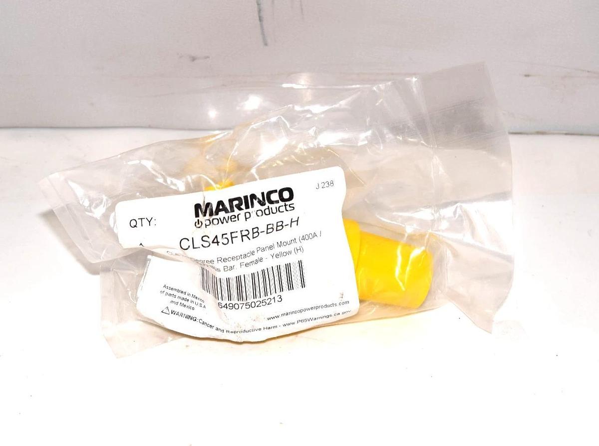 Marinco CLS 45 Degree Receptacle Panel Mount Bus Bar Female CLS45FRB-BB-H (New)