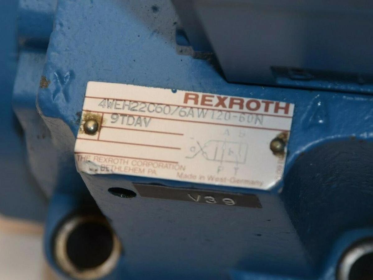 Used Rexroth Valve 4WEH22C60/6AW120-60N 9TDAV 4WE6D51/AW120-60N9D/5V