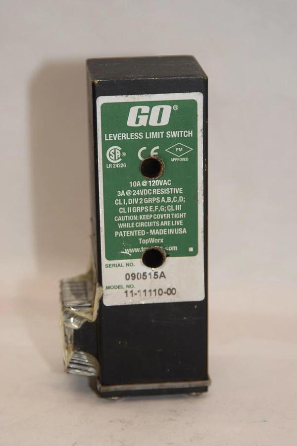 Used GO 11-11110-00 3A/10A 24Vdc / 120Vac Leverless Limit Switch