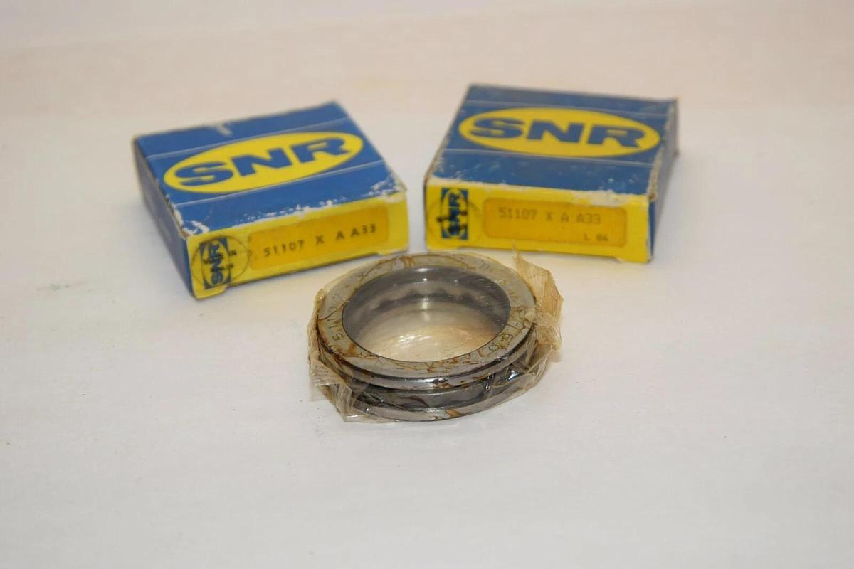(NEW - Lot of 2) SNR 51107 51107 x A A33 Thrust Bearing