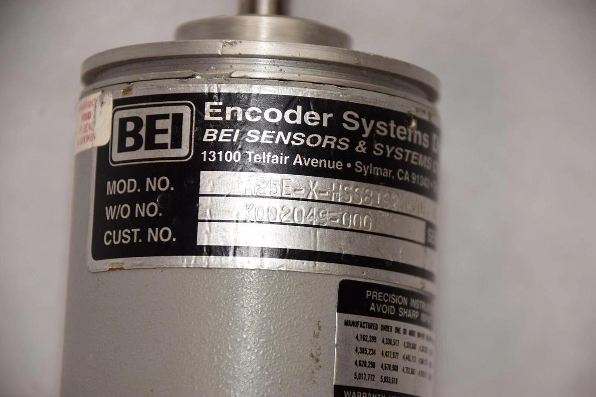 Used BEI M25E-X-HSS8192N-XD3-CR-E-C14-X-5 3/8" Shaft Encoder Systems
