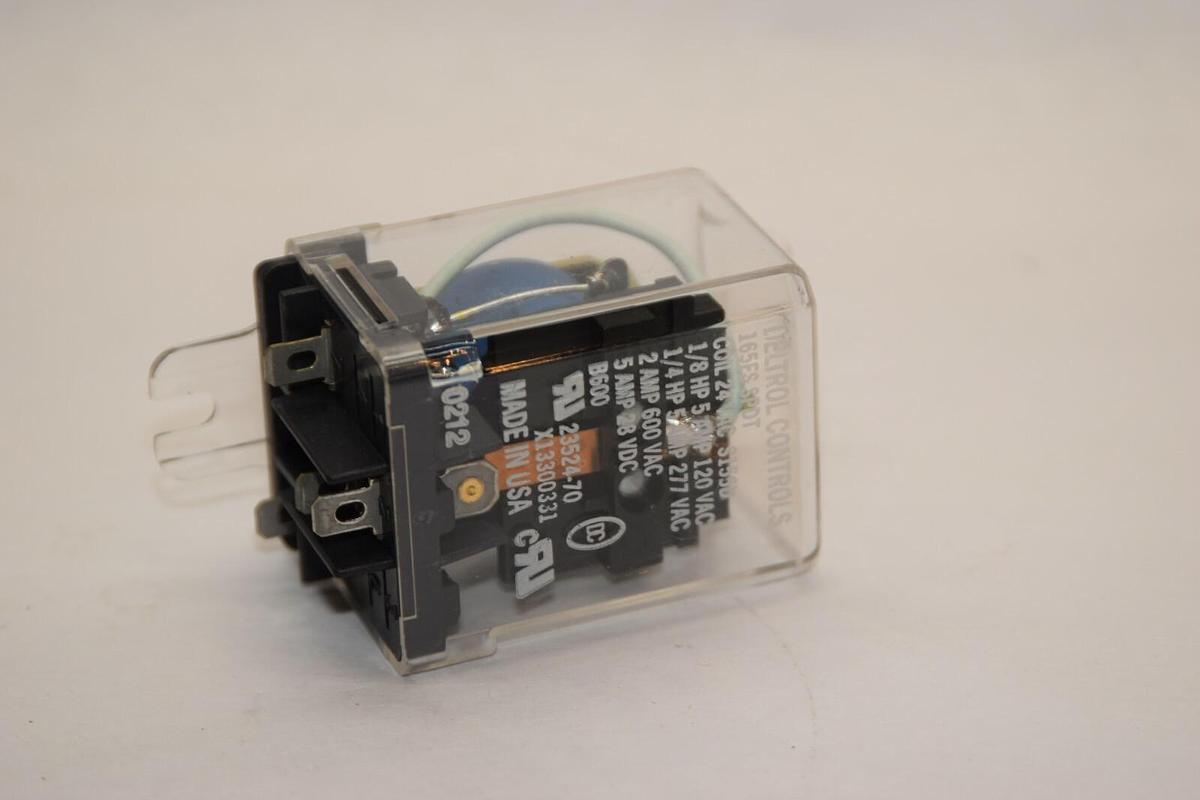 (NEW) DELTROL CONTROLS 165FS SPDT 165FS-24 24Vac S155D Coil Relay