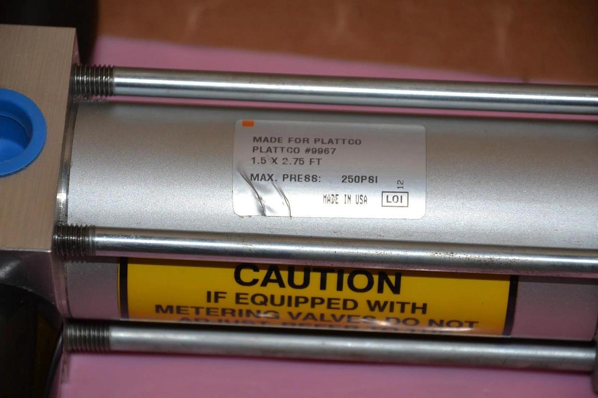 PLATTCO CYLINDER 9967 1.5 X 2.75 FT 250 PSI 2200480177 NEW