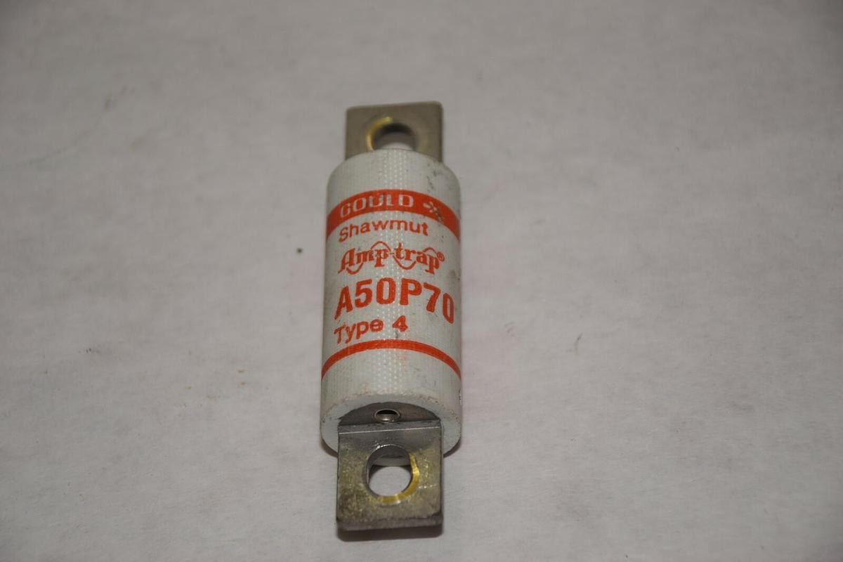 Used GOULD SHAWMUT A50P70 70A 500VAC AMPTRAP TYPE 4 FUSE