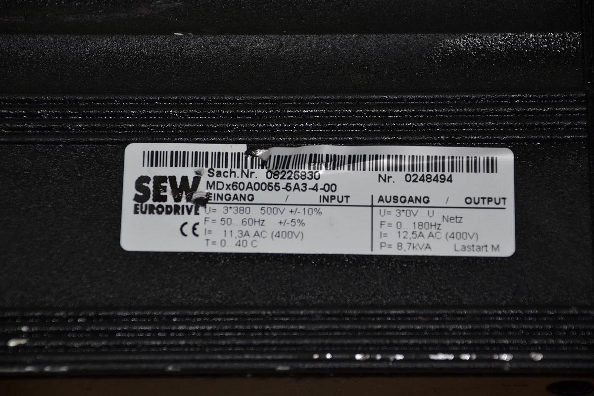 Used SEW EURODRIVE Drive MDx60A0055-5A3-4-00 0248494