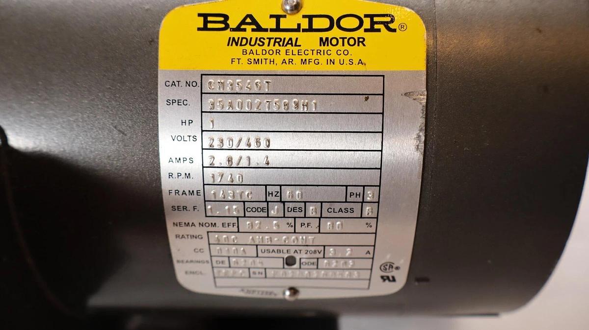 BALDOR CH3546T 1Hp 230/460V 2.8/1.4A 1740rpm Industrial Motor *NEW - READ*
