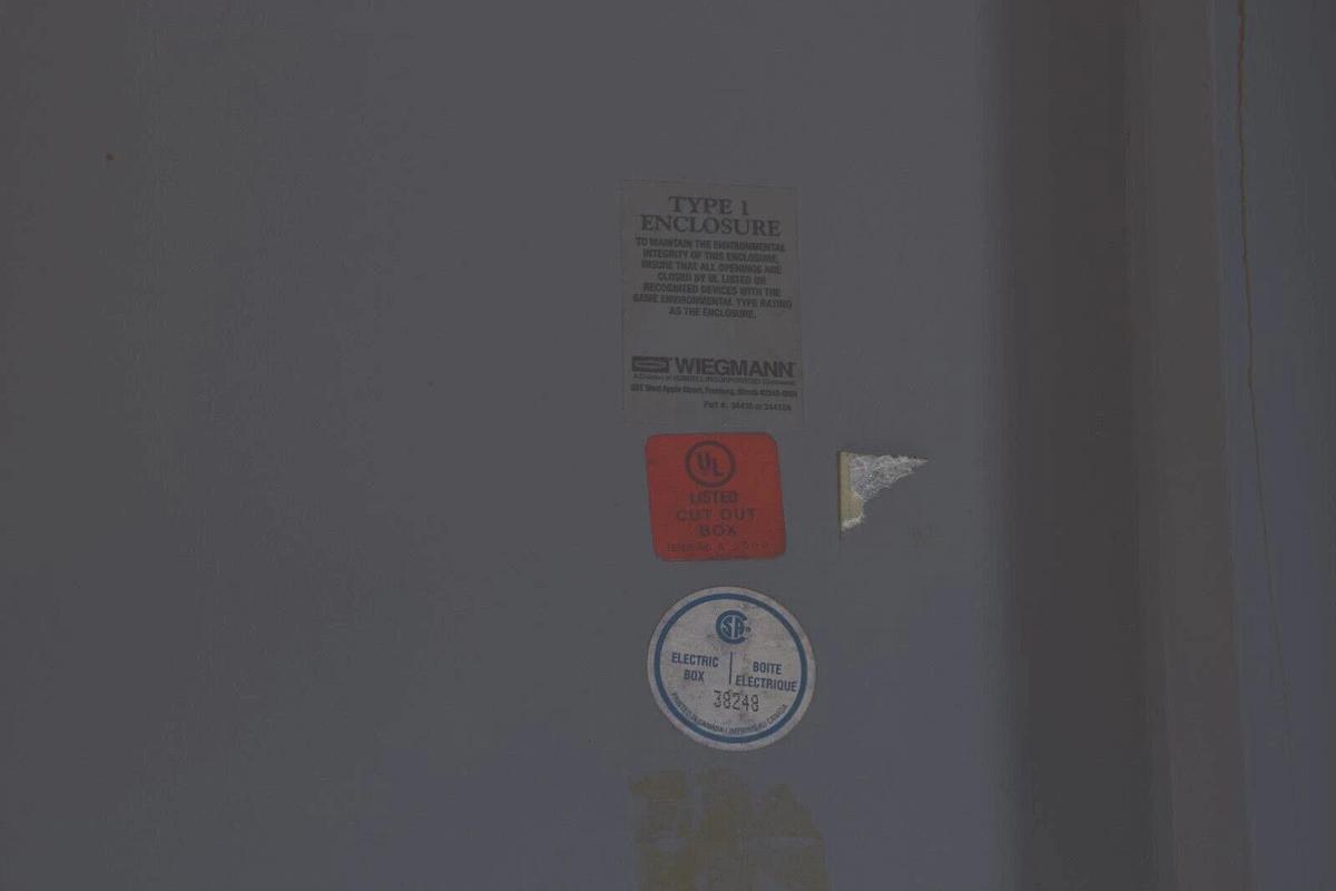 Used WIEGMANN 38248 , 14." x 12" x 8"  Electric Box  Enclosure, with backplate