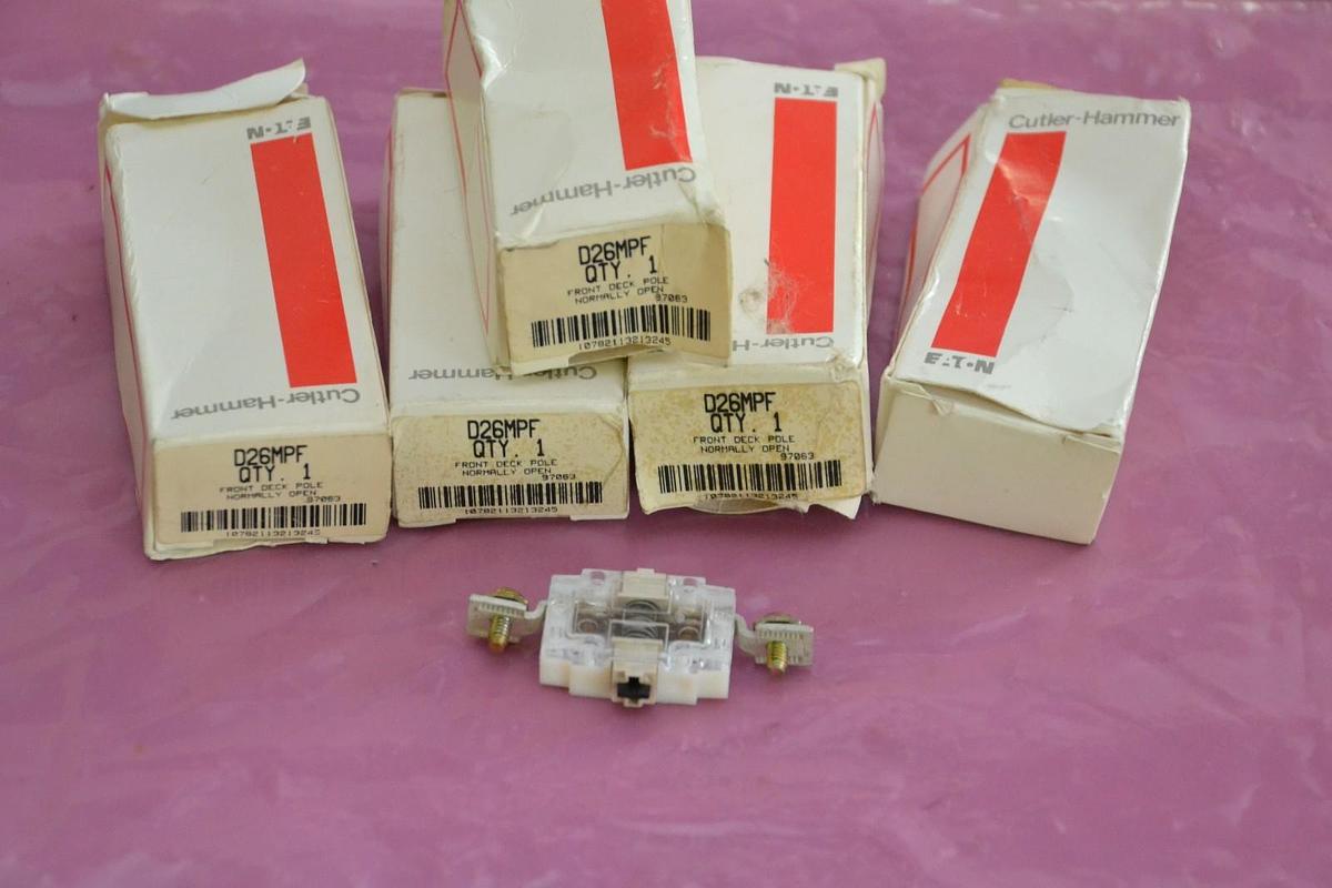 (Lot of 5) Cutter Hammer CH Eaton Front Deck Pole Normally Open Relay D26MPF NEW