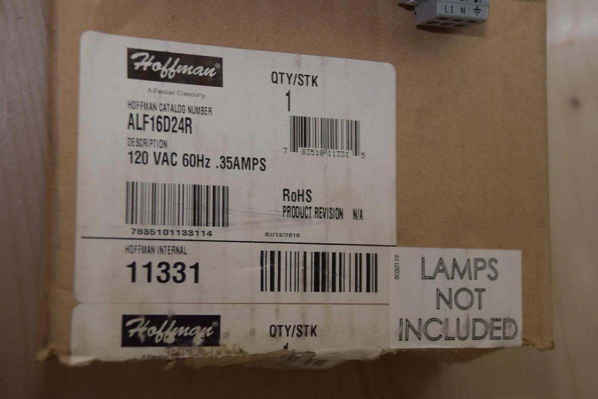 HOFFMAN ALF16D24R 120VAC 60Hz .35A INTERIOR LIGHT NEW