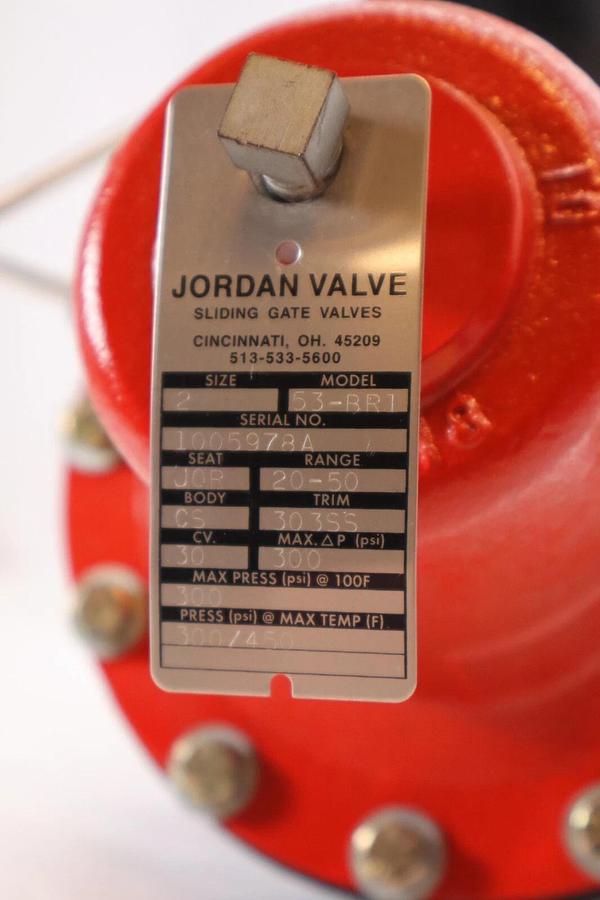 (NEW) JORDAN VALVE 53-BR1 , MK-53-BR1 Size 2 300psi Control Valve W/Regulator