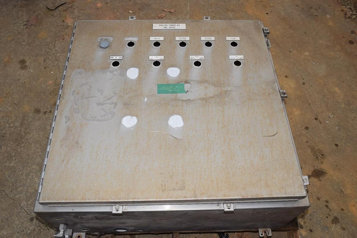 Used Hoffman S/S A-36H3612SSLP Industrial Control Panel SS Enclosure 36"x 36"x 12"