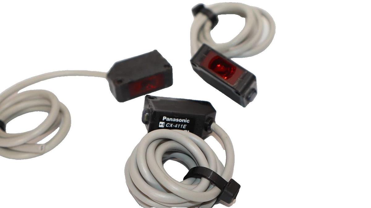 Used Panasonic CX-411E , CX411E Compact Photoelectric Sensor (Lot of 3)