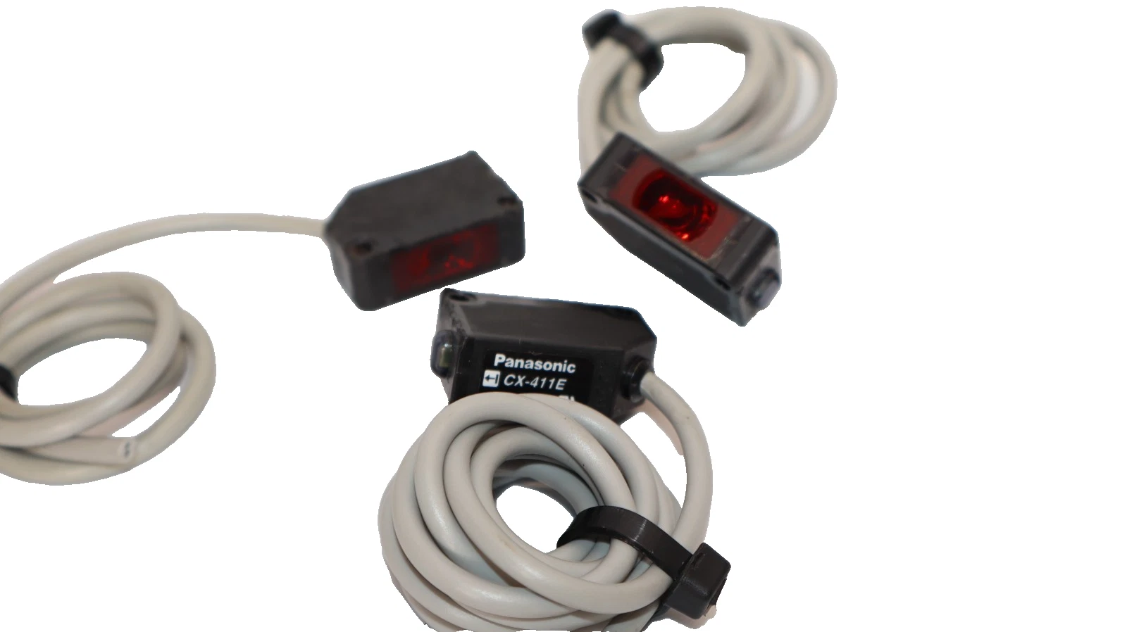 Used Panasonic CX-411E , CX411E Compact Photoelectric Sensor (Lot of 3)