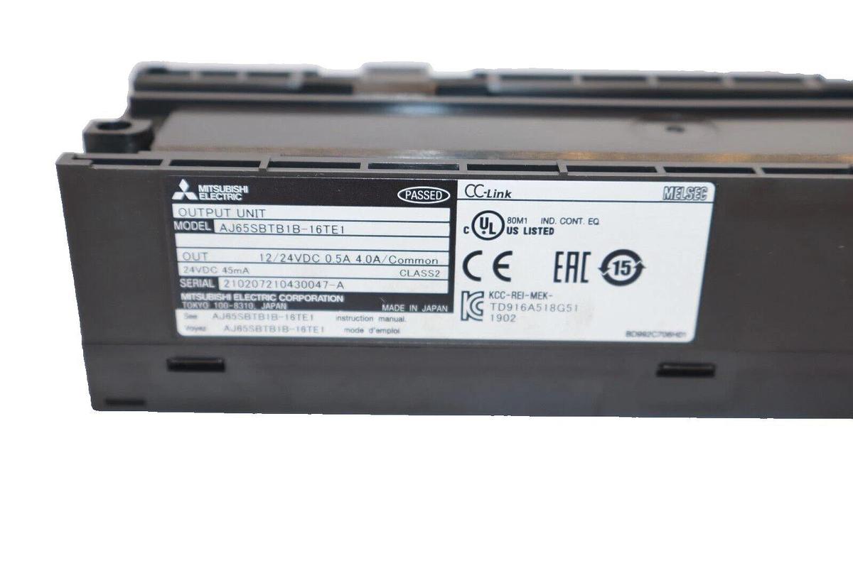 Used MITISUBISHI ELECTRIC AJ65SBTB1B-16TE1 12/24Vdc 0.5 4.0A Output Unit