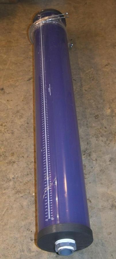 Used HARVEL ENVIROKING UV 6" SCH 40 0-20000mL  46"x7" Flow Tube sight flow gauge