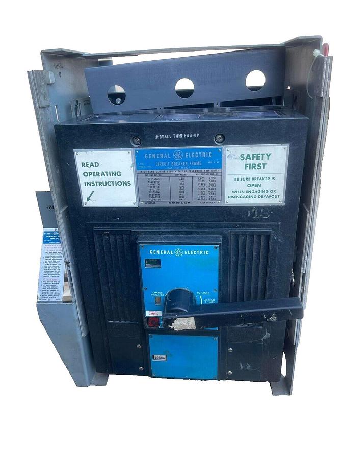 Used General Electric GE Power Breaker Circuit Breaker TS203F 2000a 2000 Amp Trip