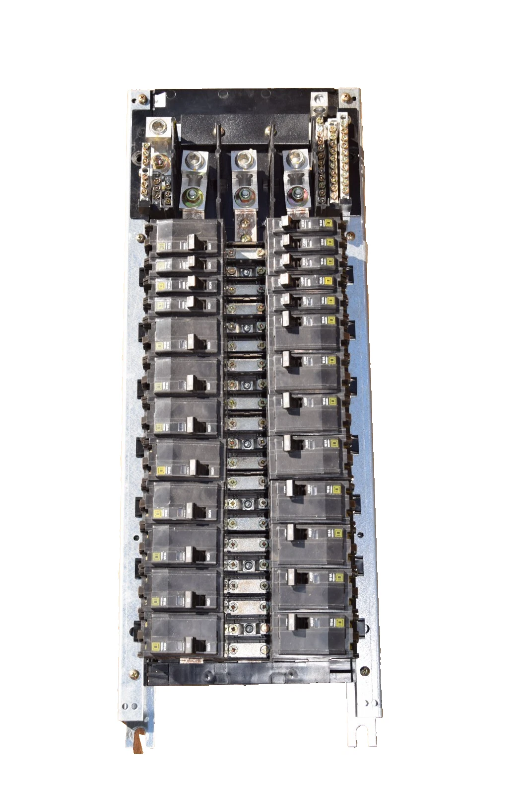 Used Square D 42 Circ 225A Main Lug Panelboard Interior NQOM442L225GSA 3ph 15a 20a 30
