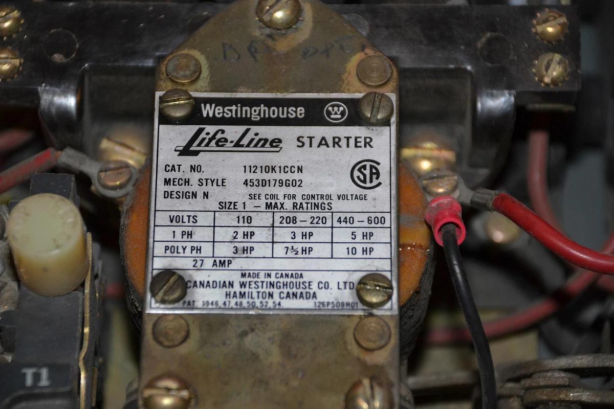 Used WESTINGHOUSE LIFE-LINE REVERSING STARTER 11210K1CCN SIZE SZ 1