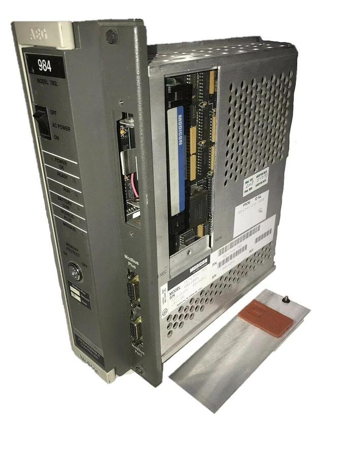 Used MODICON PC-L984-785 PROGRAMMABLE CONTROLLER with AS-E785-904 memory module 785L