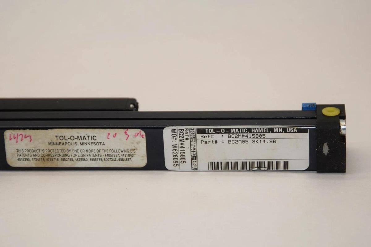 Used TOL-O-MATIC BC2M05 SK14.96 BC2M05SK14.96 Rodless Pneumatic Slide Cylinder