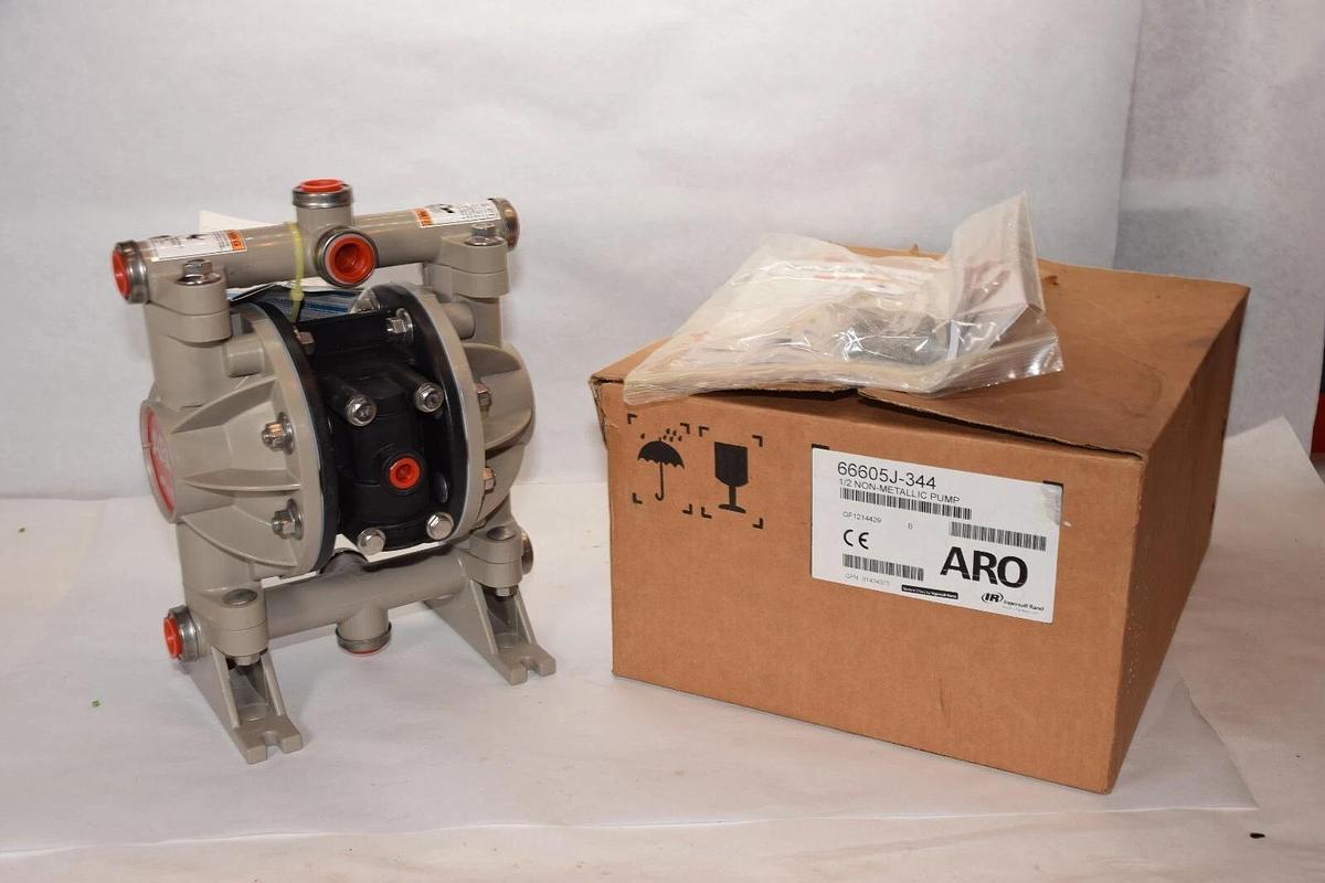 (NEW) ARO 66605J-344 100psi 6.9Bar 1/2 Non-Metallic Pump Double Diaphragm Pump