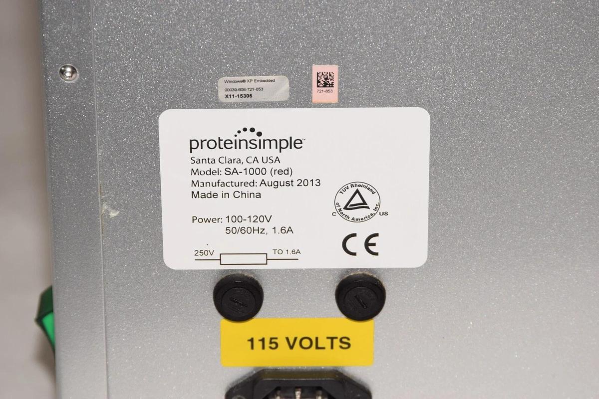 Used TUV Rheinland Protein Simple ProteinSimple SA-1000 (red) 115v Imager Imaging