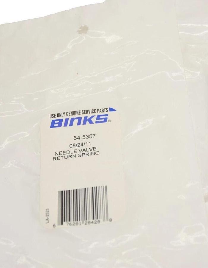 (NEW) BINKS 545357 Needle Valve Return Spring